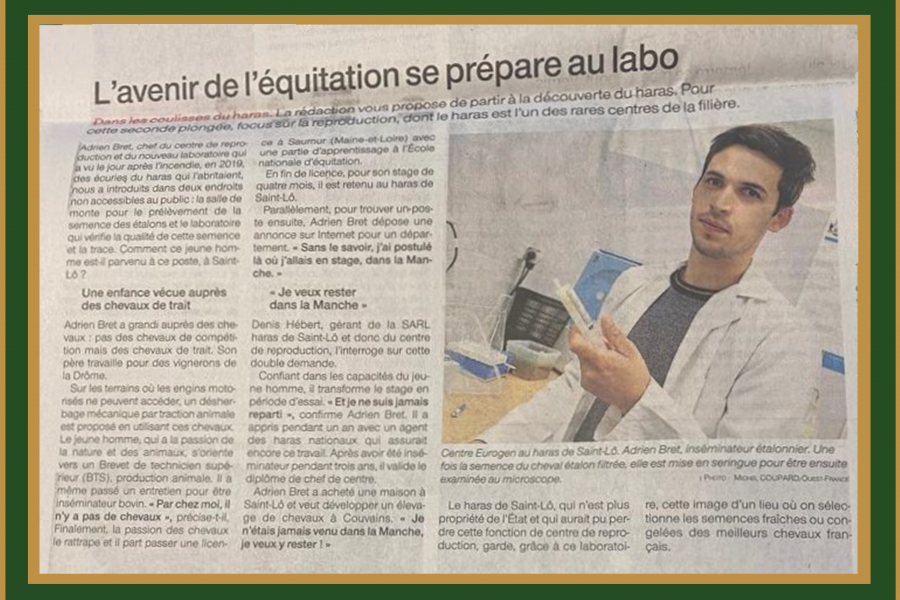 Le centre de reproduction apparait dans le Ouest France